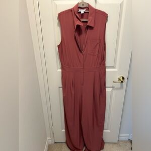 Athleta Brooklyn Wide Leg Jumpsuit, Berry Pink, 14